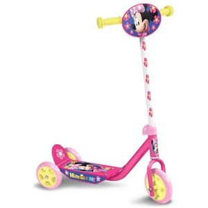 Trotineta Stamp Minnie Mouse, 3 roti, Pana la 20 kg, platforma antiderapanta, Cadru din otel, Roti din PVC, Ghidon reglabil, 2-4 ani, Pink