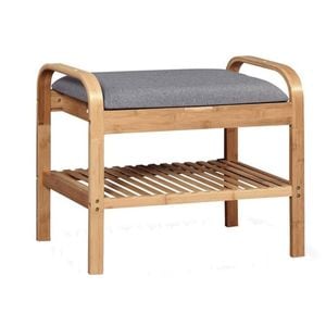 Suport pantofi DRIMUS HM ST12, 33 x 60 x 50 cm, bambus, gri