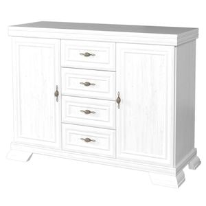 Comoda living DRIMUS VM3, 128 x 46 x 97 cm, PAL, alb