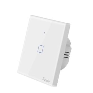 Intrerupator touch smart simplu WiFi Sonoff TX T0EU1C, 2.4 GHz, alb