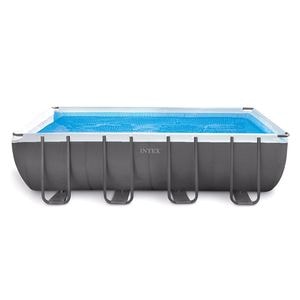 Piscina cu cadru metalic, supraterana, dreptunghiulara, cu pompa de filtrare si scara, 549 x 274 x 132 cm