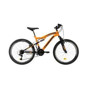 Bicicleta copii DHS 2445, roata 24", 18 viteze, frana V mecanica, Portocaliu