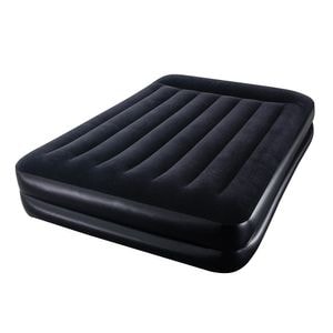 Saltea gonflabila , confectionata din vinyl si poliester, include o pompa electrica, 2 persoane, 203 x 152 x 46 cm, negru