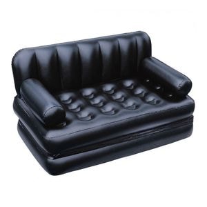Canapea gonflabila, multifunctionala, 5-in-1, include pompa de aer, geanta de voiaj si banda de reparatii, pentru camping, 2 persoane, 188 x 152 x 64 cm