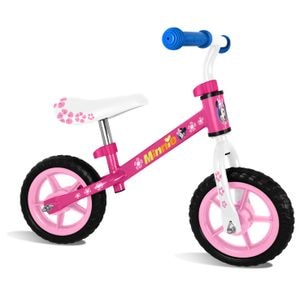 Bicicleta fara pedale pentru copii Minnie Mouse, cadru otel, sa reglabila, manere anti-strivire, +2 ani, multicolor