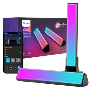 Set lampi LED Govee Flow Plus Light Bars RGBICWW, WiFi, Bluetooth, TV Ambient, Alexa, Google Assistant, 2 bucati, 12W, 800lm