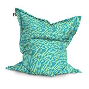 Fotoliu Updeco Puf Bean Bag tip Perna, impermeabil, indoor/outdoor, sac interior, 115 x 150 x 25 cm, Zebra Green