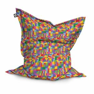 Fotoliu Updeco Puf Bean Bag tip Perna, impermeabil, indoor/outdoor, sac interior, 115 x 150 x 25 cm, lego tetris
