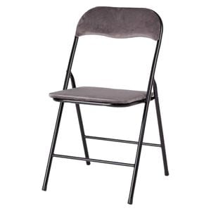 Scaun pliabil pentru living, bucatarie si camping House XL Brown Folding Chair 2800, 43 x 45 x 78 cm, Design ergonomic, Picioare metalice, Maron