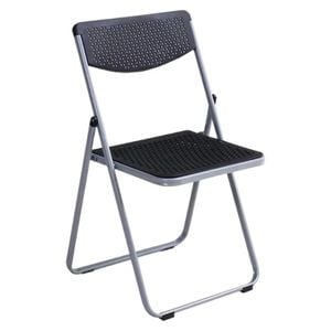 Scaun pliabil pentru living, bucatarie si camping House XL Black Folding Chair 3300, 45 x 43 x 83 cm, Design ergonomic, Picioare metalice, Negru