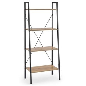 Etajera HM Narvik REG2 cu 4 polite, negru/stejar sonoma, 32x60x148 cm