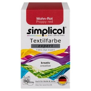 Vopsea textile, HEITMANN, Simplicol Expert, rosu mac, 150 gr