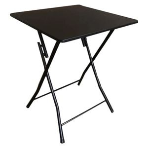 Masa plianta cu blat MDF melaminat HouseXL Smart Square Table, 60 x 60 x 75 cm, pliabila, Negru
