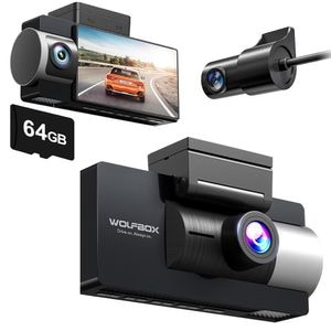 Camera auto de bord Wolfbox i17 cu 3 canale 4K+1080P+1080P, WiFi 5G, Super IR Night Vision, 150, ecran 3", GPS, aplicatie dedicata, G-sensor si monitorizare parcare