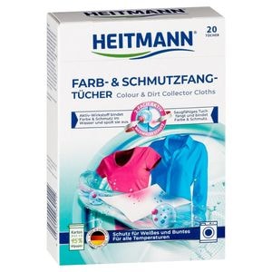 Servetele HEITMANN, pentru retinerea pigmentilor de culoare si murdarie, 20 buc