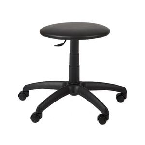 Scaun laborator DRIMUS, imitatie piele, negru