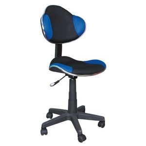 Scaun birou copii SL G2, DRIMUS, Stofa, 41x48x95 cm, 5 ani +, Albastru-Negru