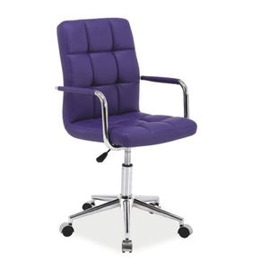 Scaun birou copii HM Gonzo, DRIMUS, Piele ecologica, 60x53x110 cm, 5 ani +, Mov