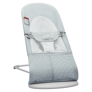 Balansoarul Balance Soft Mesh BabyBjorn, Silver/White