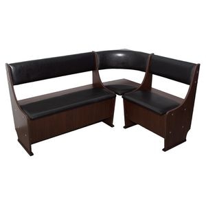 Coltar bucatarie DRIMUS Mioara, piele ecologica, 145 x 105 x 82 cm, wenge