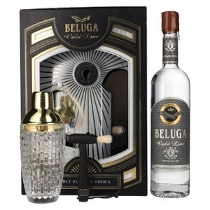 Vodka Beluga Gold Line Noble Russian in Giftbox Cu Ciocanel si Shaker, 0.7L