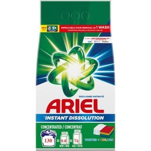 Detergent de rufe automat Ariel Whites Colors, 9.8 kg, curatare in profunzime, 130 spalari