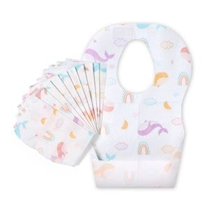 Set bavete de unica folosinta Baby Ono 878, 3 luni+, 10 bucati, multicolor