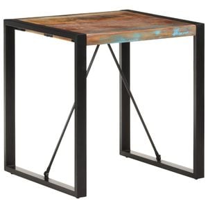 Masa de bucatarie vidaXL, 70 x 70 x 75 cm, lemn masiv reciclat