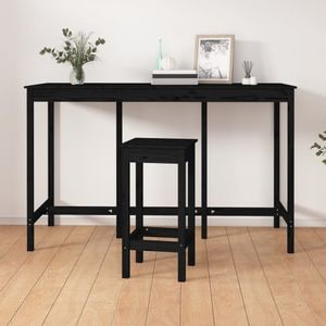 Masa de bar vidaXL, negru, 180 x 80 x 110 cm
