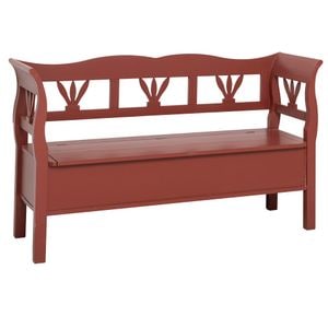 Banca mare SZEL MOB, lemn masiv, 163x92x48 cm, rosu inchis P029