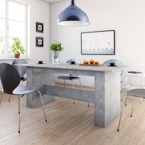 Masa de bucatarie vidaXL, 180x90x76 cm, gri beton