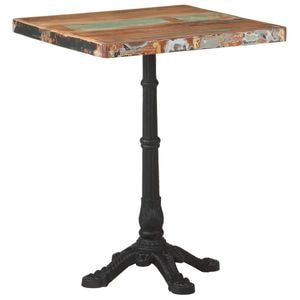 Masa de bistro vidaXL, lemn masiv reciclat, 60x60x76 cm, maro