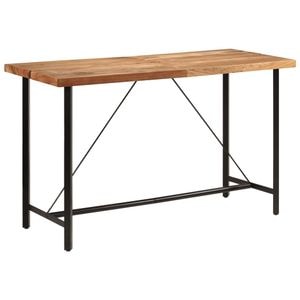 Masa de bar vidaXL, lemn masiv de acacia si fier, 180x70x107 cm, maro