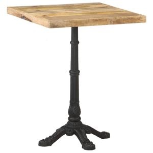Masa de bistro vidaXL, lemn de mango brut, 60x60x77 cm, maro