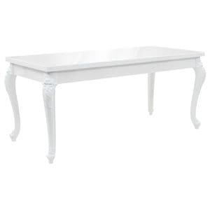 Masa de bucatarie vidaXL, 179x89x81 cm, alb stralucitor