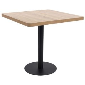 Masa de bistro vidaXL, 80x80x75 cm, maro deschis
