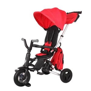 Tricicleta Qplay ultrapliabila Nova Rubber, rosu