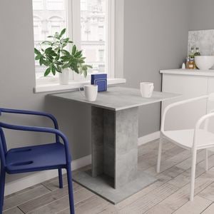 Masa de bucatarie vidaXL, gri beton, 80x80x75 cm