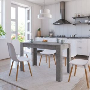 Masa de bucatarie vidaXL, gri beton, 120 x 60 x 76 cm