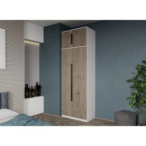 Dulap dormitor Laguna Dallas, 2 usi, 83x48x240.3 cm, alb-crem