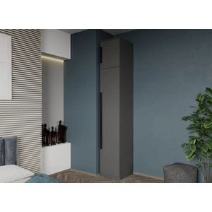 Dulap dormitor Laguna Dallas, 1 usa, 41x48x240.3 cm, gri antracit