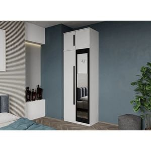 Dulap dormitor Laguna Dallas, cu 2 usi, cu oglinda, 83x48x240.3 cm, alb