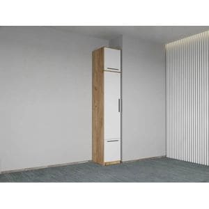 Dulap dormitor Laguna Madrid, 1 usa, 41x48x240.3 cm, alb-stejar auriu 