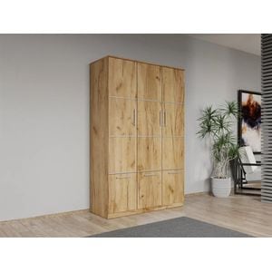 Dulap dormitor Laguna Acapulco, 3 usi, 124x48x192.5 cm, stejar auriu