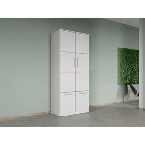 Dulap dormitor Laguna Acapulco 2U, 83x48x192.5 cm, alb
