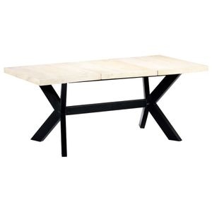Masa de bucatarie vidaXL, 180x90x75 cm, alb