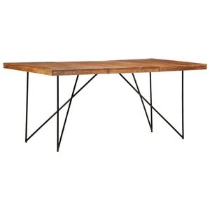 Masa de bucatarie vidaXL, lemn masiv de acacia, 180x90x76 cm, maro
