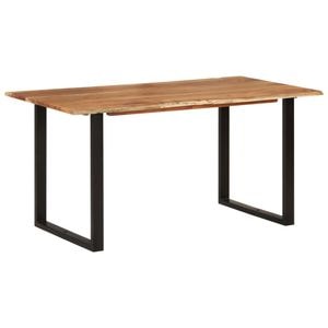 Masa de bucatarie vidaXL, lemn masiv de acacia, 154x80x76 cm, maro