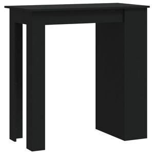 Masa de bar cu raft de depozitare vidaXL, 2 persoane, 102 x 50 x 103 cm, negru