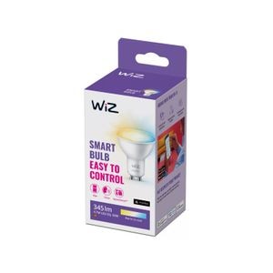 Bec LED inteligent WiZ Connected Whites, Wi-Fi, GU10, 4.9W (50W), 345 lm, temperatura lumina reglabila (2700K-6500K)